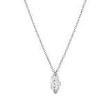 Marquise Muse 14K White Gold Lab Grown Diamond Necklace - 1 ct