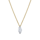 Marquise Muse 14K Yellow Gold Lab Grown Diamond Necklace - 0.75 ct