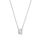 Oval Obsession 14K White Gold Lab Grown Diamond Necklace - 1 ct