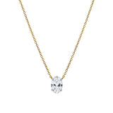 Oval Obsession 14K Yellow Gold Lab Grown Diamond Necklace - 1.50 ct