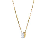 Oval Obsession 14K Yellow Gold Lab Grown Diamond Necklace - 1.50 ct