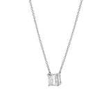 Princess Charm 14K White Gold Lab Grown Diamond Necklace - 1 ct