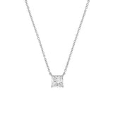Princess Charm 14K White Gold Lab Grown Diamond Necklace - 1 ct