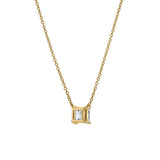 Princess Charm 14K Yellow Gold Lab Grown Diamond Necklace - 1 ct