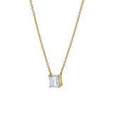 Princess Charm 14K Yellow Gold Lab Grown Diamond Necklace - 0.75 ct