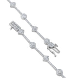 Whimsical 10K White Gold Diamond Bracelet – 1 Ct
