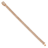 Diamond Link Cuban Bracelet Natural Diamonds (6.19 Cttw) in 10k Rose Gold