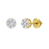 Meadow 14K Yellow Gold Cluster Lab Grown Diamond Unisex Earrings - 0.32 Cts