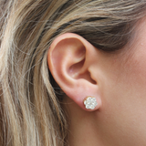 Meadow 14K Yellow Gold Cluster Lab Grown Diamond Unisex Earrings - 1.45 Cts
