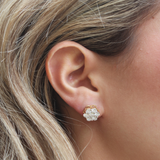 Meadow 14K Yellow Gold Cluster Lab Grown Diamond Unisex Earrings - 2.22 Cts