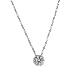 Carlyle 14K White Gold Round Lab Grown Diamond Pendant - 0.75 Ctw