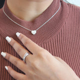 Valerie 14K White Gold Lab Grown Diamond Heart Necklace - 1 ct