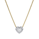 Valentina 14K Yellow Gold Lab Grown Diamond Heart Necklace - 1 ct