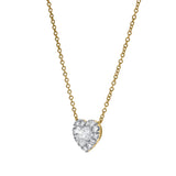 Valentina 14K Yellow Gold Lab Grown Diamond Heart Necklace - 1 ct