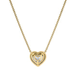 Valentina 14K Yellow Gold Lab Grown Diamond Heart Necklace - 1 ct