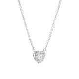 Fiona 14K White Gold Lab Grown Diamond Heart Necklace – 0.75 ct