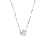 Fiona 14K White Gold Lab Grown Diamond Heart Necklace – 0.75 ct