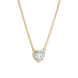 Fiona 14K Yellow Gold Lab Grown Diamond Heart Necklace – 0.75 ct