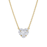 Alessa 14K Yellow Gold Lab Grown Diamond Heart Necklace  – 1.5 ct