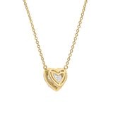 Alessa 14K Yellow Gold Lab Grown Diamond Heart Necklace  – 1.5 ct
