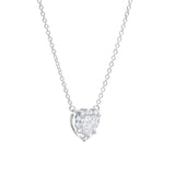 Rumi 14K White Gold Lab Grown Diamond Heart Necklace – 1.25 ct
