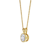 Astral 14K Yellow Gold Round Lab Grown Diamond Pendant - 1 Ctw