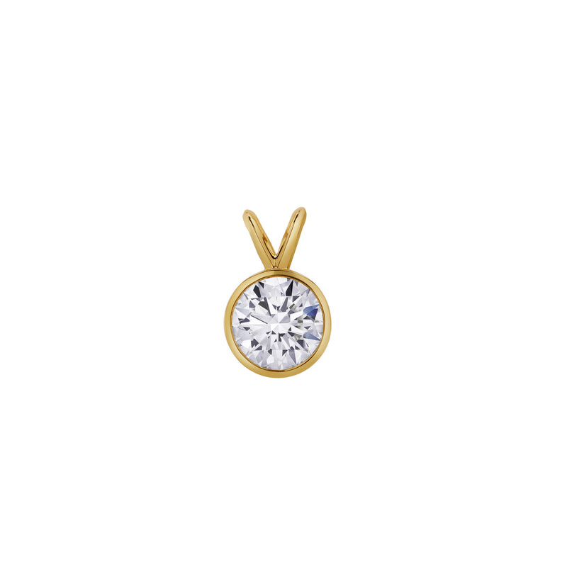 Astral 14K Yellow Gold Round Lab Grown Diamond Pendant - 1.09 Ctw