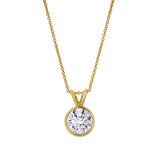 Astral 14K Yellow Gold Round Lab Grown Diamond Pendant - 1 Ctw