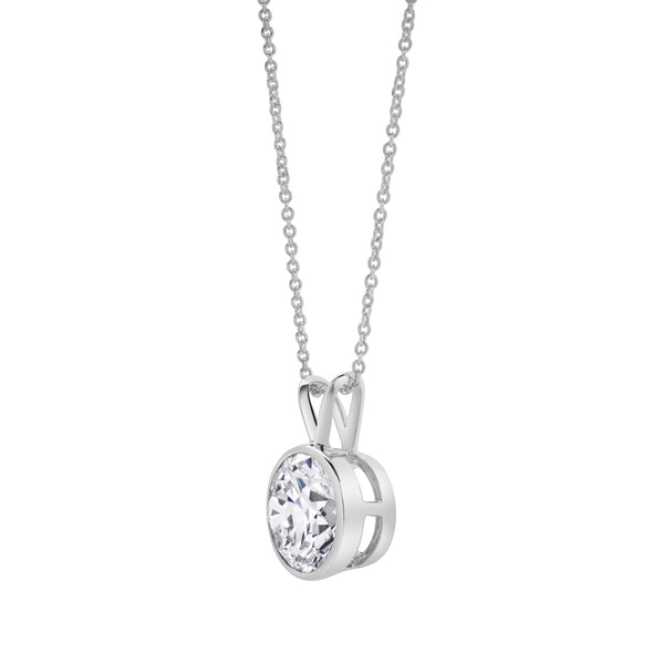 Astral 14K White Gold Round Lab Grown Diamond Pendant - 2.54 Ctw