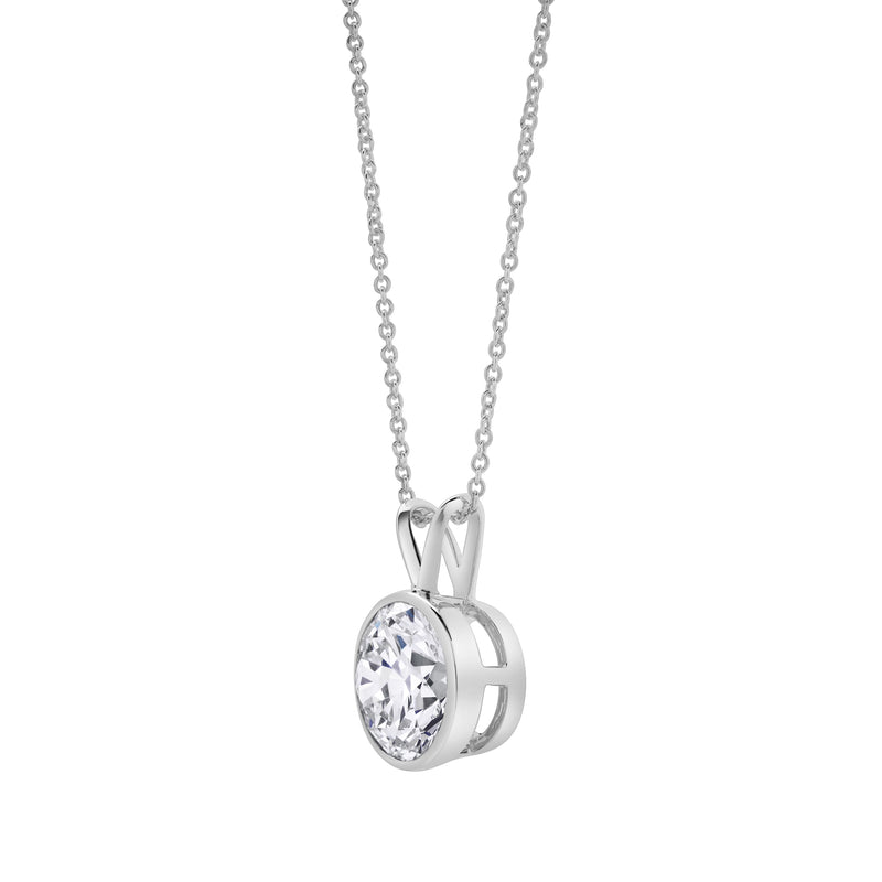 Astral 14K White Gold Round Lab Grown Diamond Pendant - 2.54 Ctw