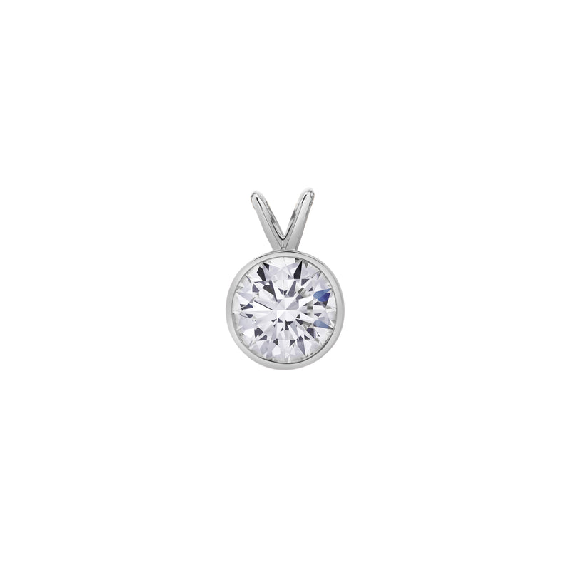 Astral 14K White Gold Round Lab Grown Diamond Pendant - 2.54 Ctw