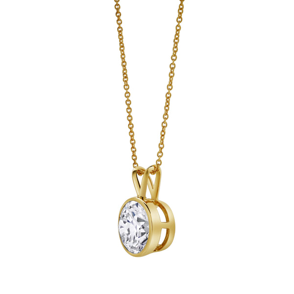 Astral 14K Yellow Gold Round Lab Grown Diamond Pendant - 2.54 Ctw