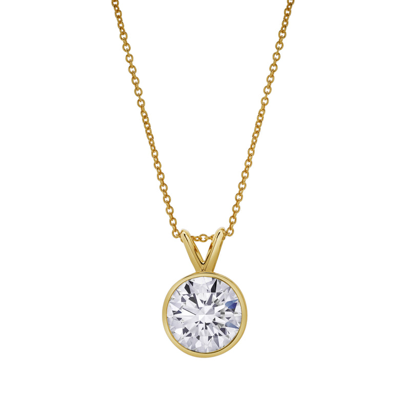 Astral 14K Yellow Gold Round Lab Grown Diamond Pendant - 2.54 Ctw