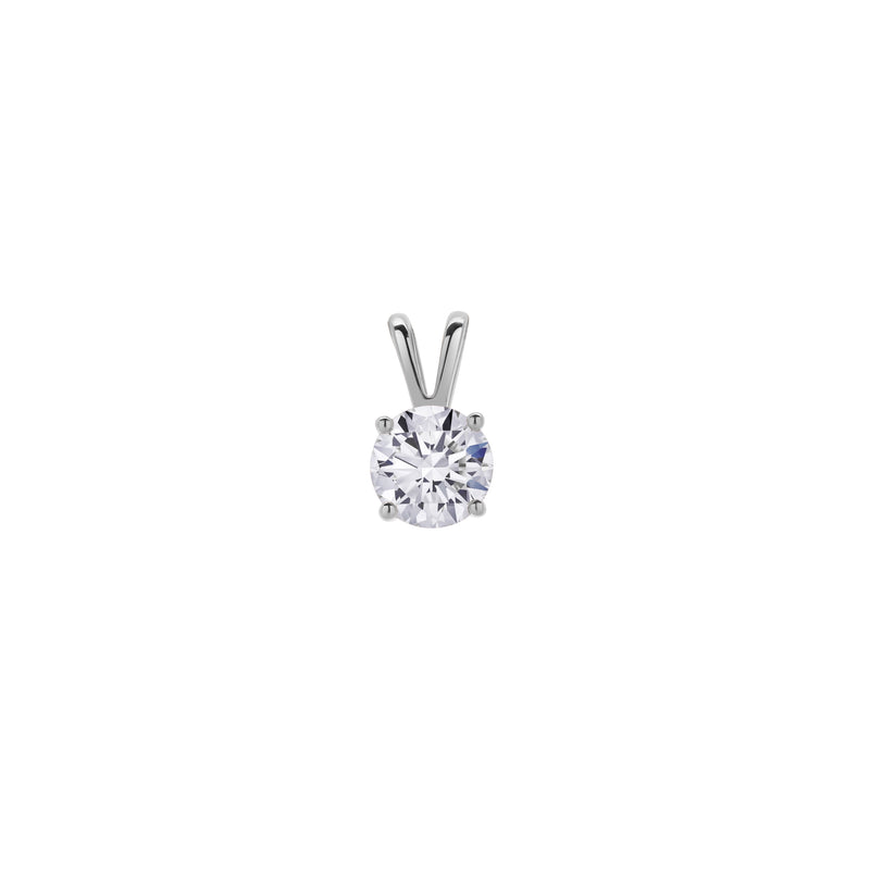 Lucent 14K White Gold Round Lab Grown Diamond Pendant - 1.09 Ctw