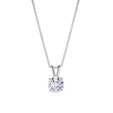 Lucent 14K White Gold Round Lab Grown Diamond Pendant - 1 Ctw