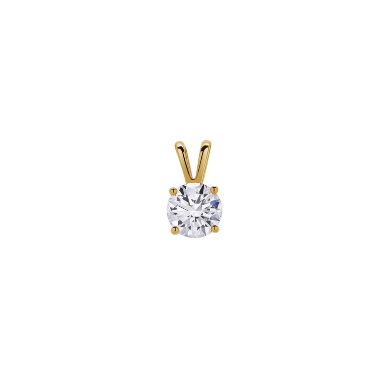 Lucent 14K Yellow Gold Round Lab Grown Diamond Pendant - 1.09 Ctw