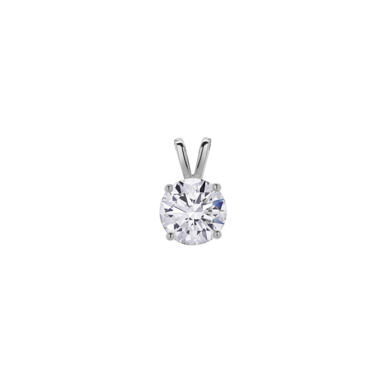 Lucent 14K White Gold Round Lab Grown Diamond Pendant - 1.5 Ctw