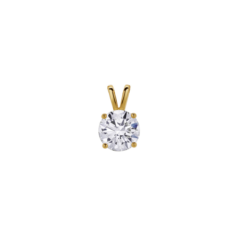 Lucent 14K Yellow Gold Round Lab Grown Diamond Pendant - 1.5 Ctw