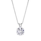 Lucent 14K White Gold Round Lab Grown Diamond Pendant - 2.5 Ctw
