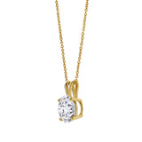 Lucent 14K Yellow Gold Round Lab Grown Diamond Pendant - 2.5 Ctw