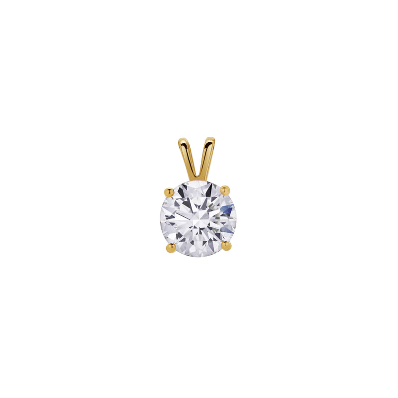 Lucent 14K Yellow Gold Round Lab Grown Diamond Pendant - 2.56 Ctw