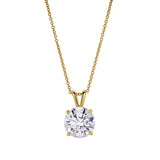 Lucent 14K Yellow Gold Round Lab Grown Diamond Pendant - 2.5 Ctw