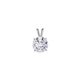 Lucent 14K White Gold Round Lab Grown Diamond Pendant - 3 Ctw