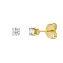 Seraph 14K Gold Lab Grown Round Solitaire Diamond Earrings - 0.2 Ct