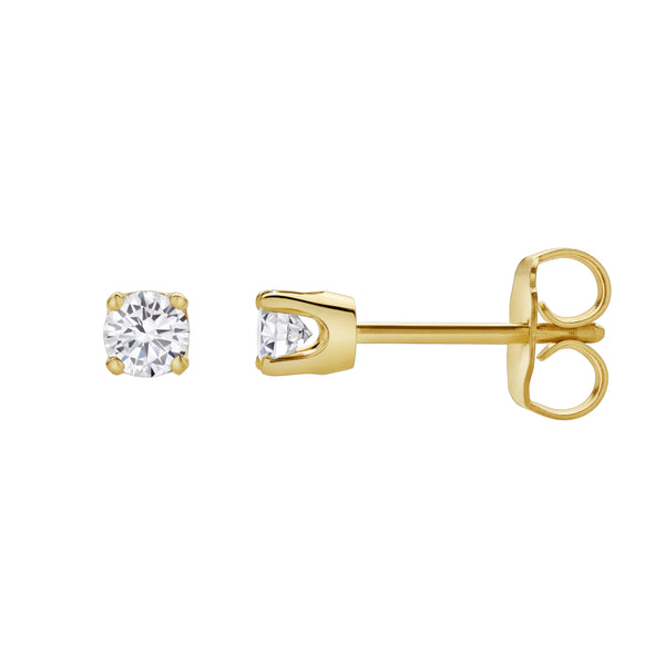 Seraph 14K Gold Lab Grown Round Solitaire Diamond Earrings - 0.2 Ct