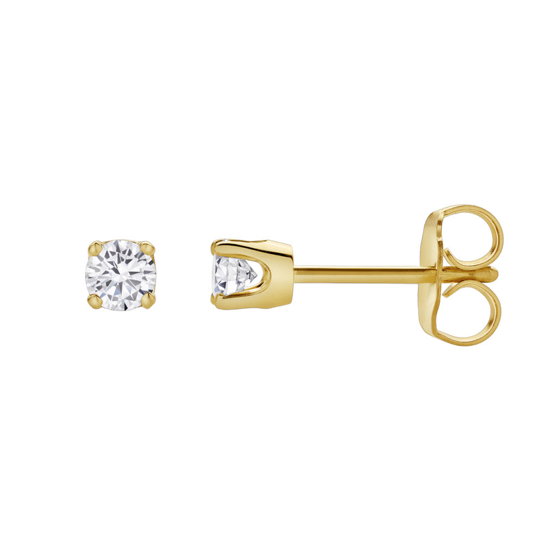 Seraph 14K Gold Lab Grown Round Solitaire Diamond Earrings - 0.2 Ct