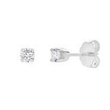 Seraph 14K White Gold Lab Grown Round Solitaire Diamond Earrings - 0.25 Ct