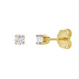Seraph 14K Yellow Gold Lab Grown Round Solitaire Diamond Earrings - 0.35 Ct