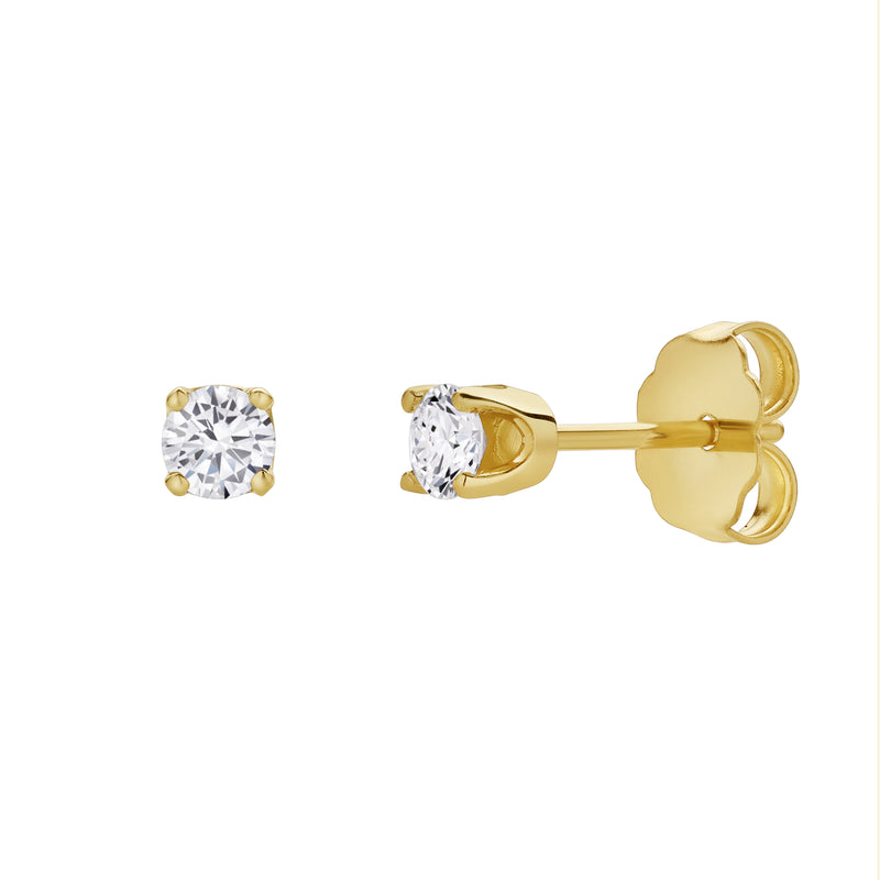 Seraph 14K Gold Lab Grown Round Solitaire Diamond Earrings - 0.35 Ct