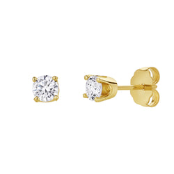 Seraph 14K Gold Lab Grown Round Solitaire Diamond Earrings - 0.41 Ct